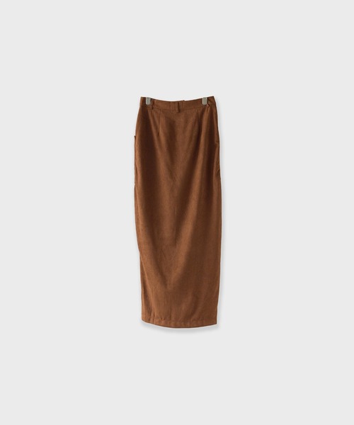 UNSTOA（アンストア）の「Fake suede tight Skirt 秋服 冬服（スカート・レディース・サックスブルー/ブラウン・M）」の3枚目の写真
