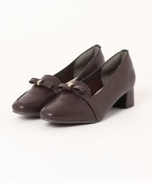 ALETTA-アレッタ- 究極のプレーンパンプス - スクエアトゥ4.5cm - リボンモチーフ デザインver