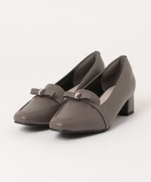 ALETTA-アレッタ- 究極のプレーンパンプス - スクエアトゥ4.5cm - リボンモチーフ デザインver