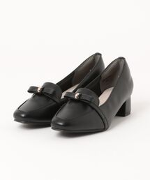 ALETTA-アレッタ- 究極のプレーンパンプス - スクエアトゥ4.5cm - リボンモチーフ デザインver
