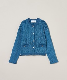 three dots（スリードッツ）の「デニモール ジャケット（ノーカラージャケット）」