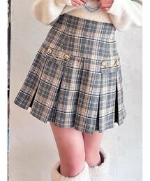 ゴールドポイントプリーツミニスカート