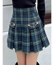 ゴールドポイントプリーツミニスカート