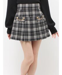 ゴールドポイントプリーツミニスカート