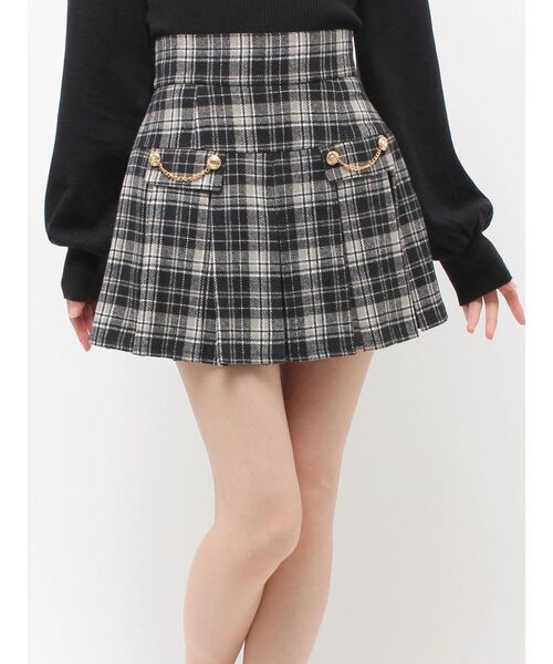 RESEXXY(リゼクシー)の「ゴールドポイントプリーツミニスカート(スカート・レディース・ブラック/ベージュ/グリーン・FREE)」の2枚目の写真
