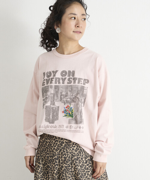Freada(フリーダ)の「Freada/フリーダ フォトプリント 花刺繍 ロンT(Tシャツ/カットソー・レディース・ピンク/ブラック・ONE SIZE)」の16枚目の写真