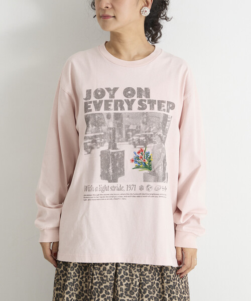 Freada(フリーダ)の「Freada/フリーダ フォトプリント 花刺繍 ロンT(Tシャツ/カットソー・レディース・ピンク/ブラック・ONE SIZE)」の19枚目の写真