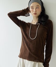 【Noka】前後2WAYフロッキーメッシュプルオーバー