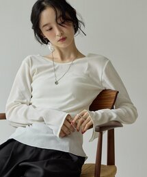 【Noka】前後2WAYフロッキーメッシュプルオーバー