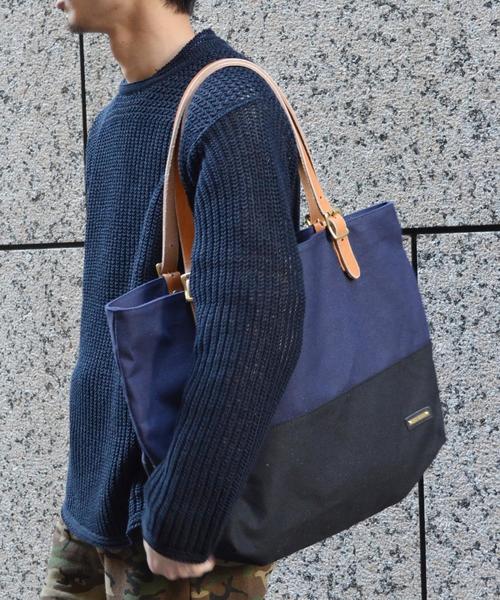 SHIPS JET BLUE(シップスジェットブルー)の「SHIPS JET BLUE: NEW ハンティングトートバッグ(トートバッグ・メンズ・ホワイト/ネイビー/ブラック/ワイン/カーキ/チャコールグレー・ONE SIZE)」の19枚目の写真