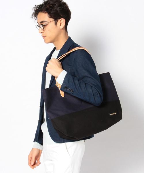 SHIPS JET BLUE(シップスジェットブルー)の「SHIPS JET BLUE: NEW ハンティングトートバッグ(トートバッグ・メンズ・ホワイト/ブラック/ネイビー・ONE SIZE)」の10枚目の写真