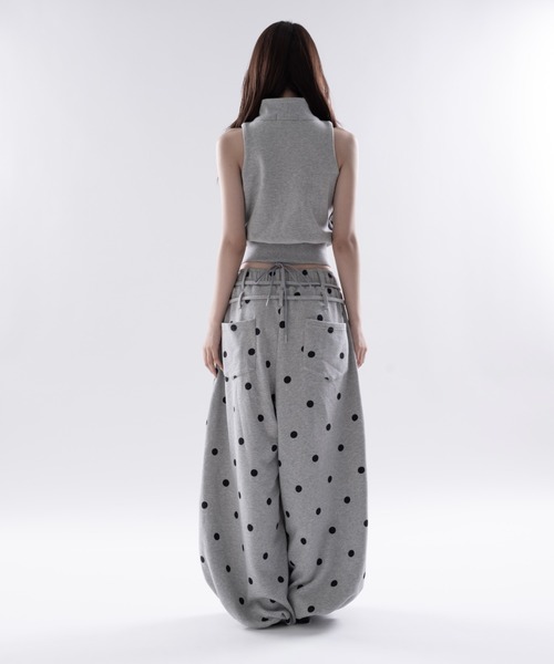 Melviianne(メルヴィアンヌ)の「Corded sweat pants(スウェットパンツ・レディース・Black/LT.Gray・FREE)」の16枚目の写真