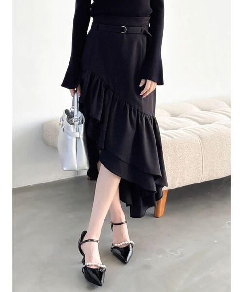 dazzlin(ダズリン)の「アシメイレヘムティアードスカート(スカート・レディース・その他1/ブラック・SMALL/MEDIUM)」の1枚目の写真