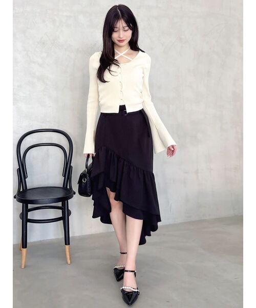 dazzlin(ダズリン)の「アシメイレヘムティアードスカート(スカート・レディース・その他1/ブラック・SMALL/MEDIUM)」の4枚目の写真