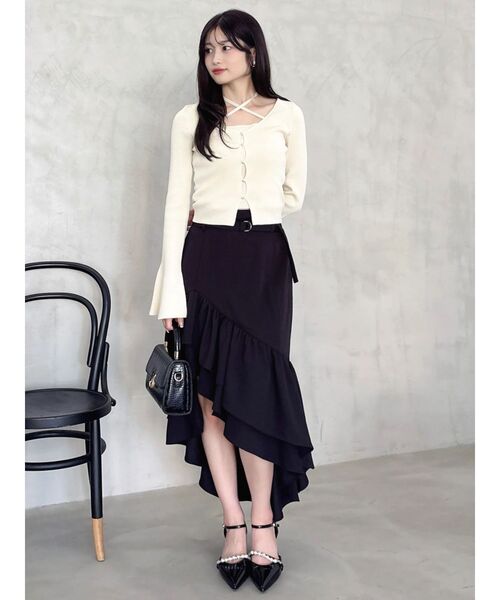dazzlin(ダズリン)の「アシメイレヘムティアードスカート(スカート・レディース・その他1/ブラック・SMALL/MEDIUM)」の5枚目の写真