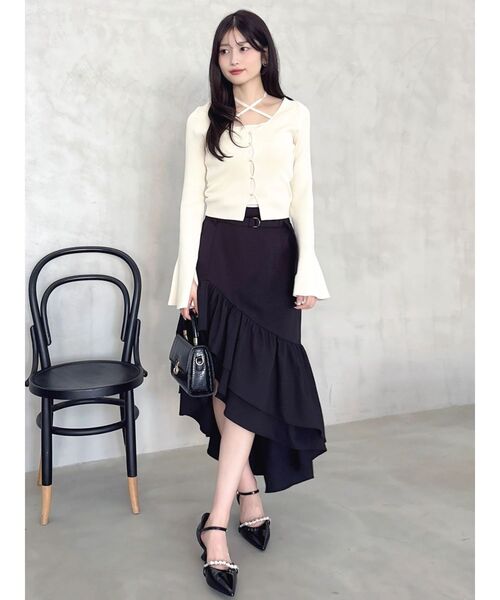 dazzlin(ダズリン)の「アシメイレヘムティアードスカート(スカート・レディース・その他1/ブラック・SMALL/MEDIUM)」の6枚目の写真