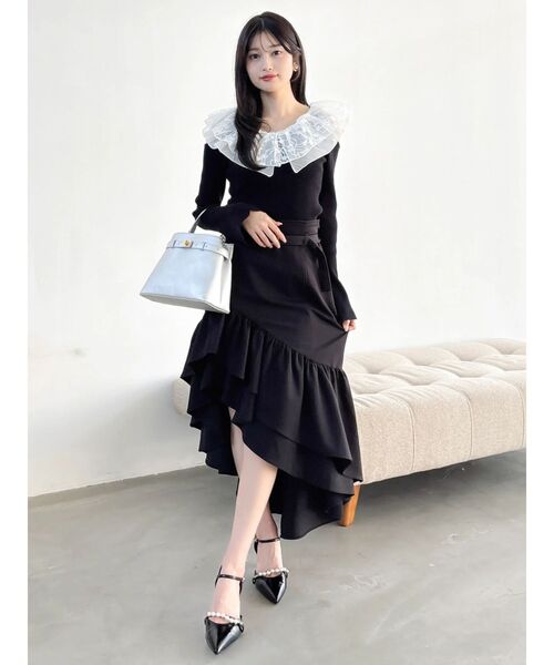 dazzlin(ダズリン)の「アシメイレヘムティアードスカート(スカート・レディース・その他1/ブラック・SMALL/MEDIUM)」の10枚目の写真