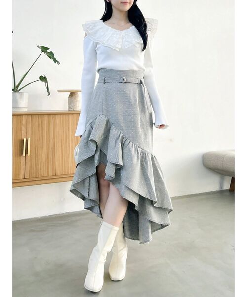 dazzlin(ダズリン)の「アシメイレヘムティアードスカート(スカート・レディース・その他1/ブラック・SMALL/MEDIUM)」の17枚目の写真