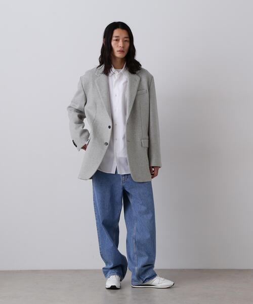YLEVE（イレーヴ）の「YLEVE / NON MULESING WOOL OVERDYE MELTON JACKET（テーラードジャケット・メンズ・ブラウン/グレー・3/4）」の3枚目の写真