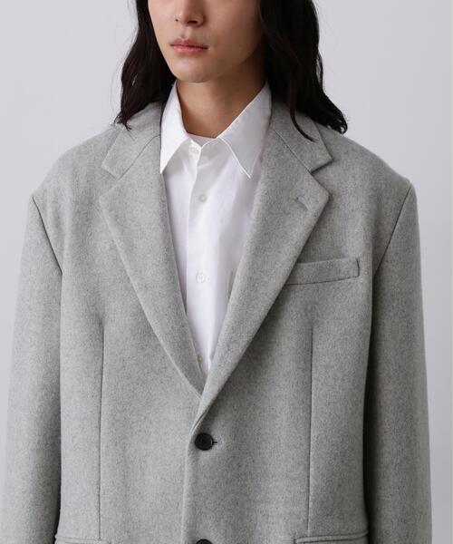 YLEVE（イレーヴ）の「YLEVE / NON MULESING WOOL OVERDYE MELTON JACKET（テーラードジャケット・メンズ・ブラウン/グレー・3/4）」の6枚目の写真