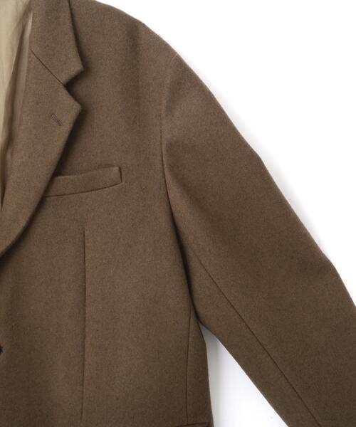 YLEVE（イレーヴ）の「YLEVE / NON MULESING WOOL OVERDYE MELTON JACKET（テーラードジャケット・メンズ・ブラウン/グレー・3/4）」の14枚目の写真