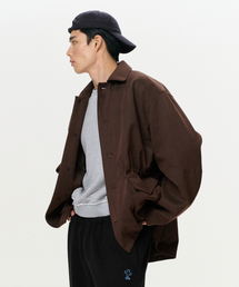 UNISEX ERA FAUX SUEDE SAFARI JACKET - BROWN