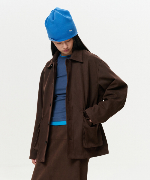 ERA(エラ)の「UNISEX ERA FAUX SUEDE SAFARI JACKET - BROWN(テーラードジャケット・レディース・その他・SMALL/MEDIUM/LARGE)」の10枚目の写真