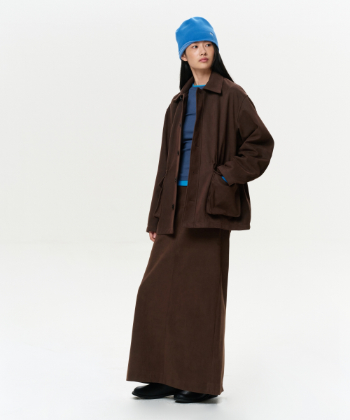 ERA(エラ)の「UNISEX ERA FAUX SUEDE SAFARI JACKET - BROWN(テーラードジャケット・レディース・その他・SMALL/MEDIUM/LARGE)」の13枚目の写真