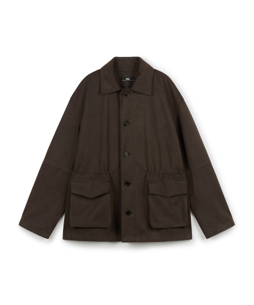 ERA(エラ)の「UNISEX ERA FAUX SUEDE SAFARI JACKET - BROWN(テーラードジャケット・レディース・その他・SMALL/MEDIUM/LARGE)」の15枚目の写真