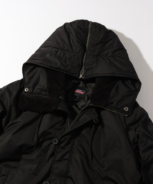 CORPUS　SELECT（コーパストーキョー）の「【GENUINE DICKIES/ジェニュインディッキーズ】別注 フードファー N-2B フライトジャケット/中綿ミリタリーブルゾン（ミリタリージャケット・メンズ・ブラック/ネイビー/カーキ/ワインレッド・M/L/XL）」の16枚目の写真