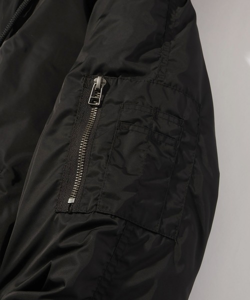 CORPUS　SELECT（コーパストーキョー）の「【GENUINE DICKIES/ジェニュインディッキーズ】別注 フードファー N-2B フライトジャケット/中綿ミリタリーブルゾン（ミリタリージャケット・メンズ・ブラック/ネイビー/カーキ/ワインレッド・M/L/XL）」の18枚目の写真
