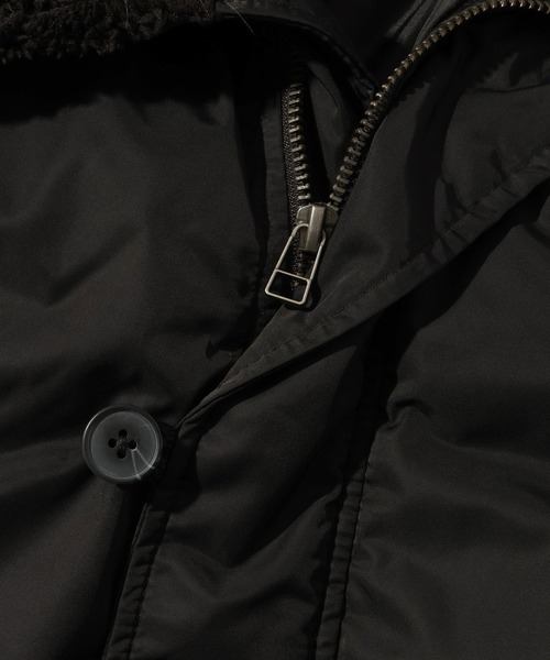 CORPUS　SELECT（コーパストーキョー）の「【GENUINE DICKIES/ジェニュインディッキーズ】別注 フードファー N-2B フライトジャケット/中綿ミリタリーブルゾン（ミリタリージャケット・メンズ・ブラック/ネイビー/カーキ/ワインレッド・M/L/XL）」の17枚目の写真