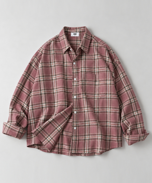 HUKE(ヒューク)の「ザ ステディ チェックシャツ (ヴィンテージ ピンク)(シャツ/ブラウス・メンズ・その他・MEDIUM/LARGE)」の1枚目の写真