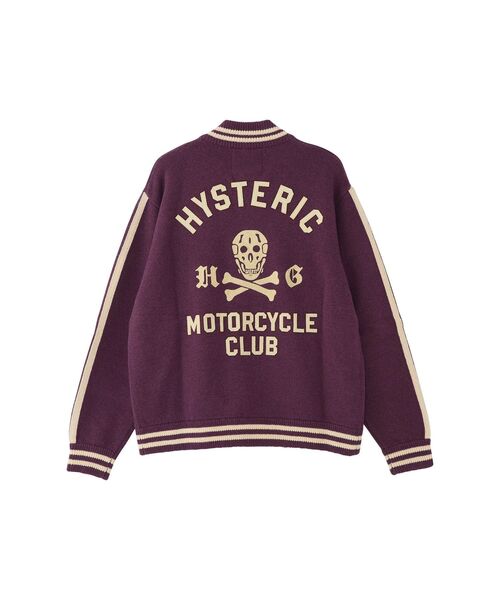 HYSTERIC GLAMOUR(ヒステリックグラマー)の「HG MOTORCYCLE刺繍 ファラオジャケット(その他アウター・メンズ・パープル/ブラウン/ブラック・MEDIUM/X-LARGE/LARGE/SMALL)」の4枚目の写真