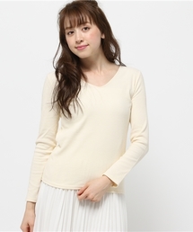 mystic | 【mystic】Vネックリブプルオーバー(Tシャツ/カットソー)