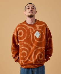 SAWINTO（ソイント）の「ATMOSPHERE MOUNTAINWORKS - DISCHARGE PRINT CREW RAVEN（スウェット）」