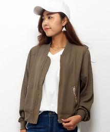 VENCEEXCHANGE | ジョーゼット刺繍入りブルゾン  (ブルゾン)