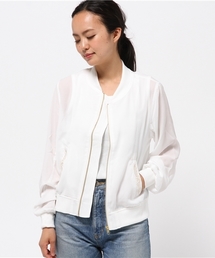 VENCEEXCHANGE | ジョーゼット刺繍入りブルゾン  (ブルゾン)