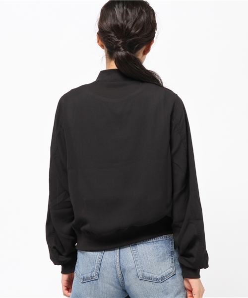 VENCEEXCHANGE（ヴァンスエクスチェンジ）の「ジョーゼット刺繍入りブルゾン  （ブルゾン・レディース・ベージュ/ブラック/オフホワイト/ダークグリーン・MEDIUM）」の7枚目の写真