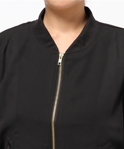 VENCEEXCHANGE（ヴァンスエクスチェンジ）の「ジョーゼット刺繍入りブルゾン  （ブルゾン・レディース・ベージュ/ブラック/オフホワイト/ダークグリーン・MEDIUM）」の8枚目の写真