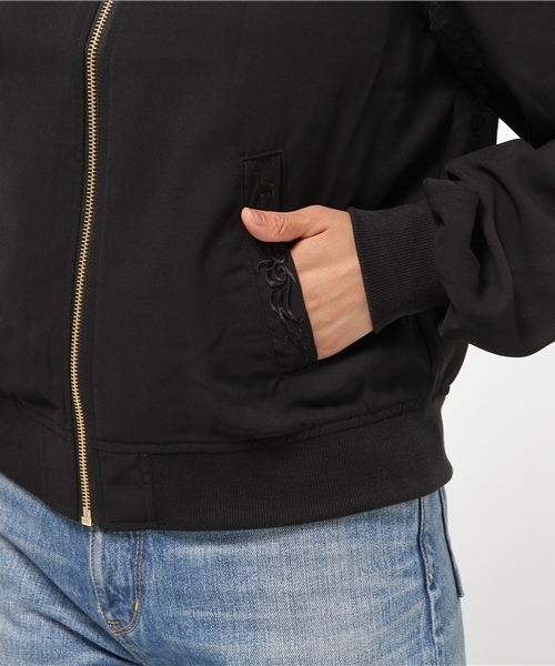 VENCEEXCHANGE（ヴァンスエクスチェンジ）の「ジョーゼット刺繍入りブルゾン  （ブルゾン・レディース・ベージュ/ブラック/オフホワイト/ダークグリーン・MEDIUM）」の10枚目の写真