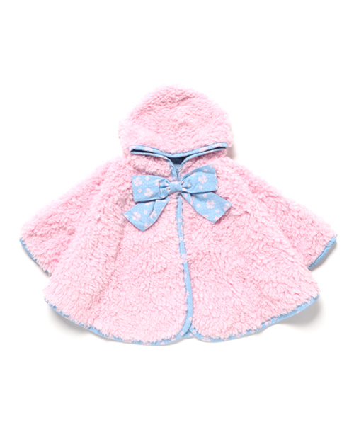 fafa(フェフェ)の「LYOV | ポンチョ(ポンチョ・キッズ・グレー/ピンク/ミント/ピンク系その他・S/M)」の4枚目の写真