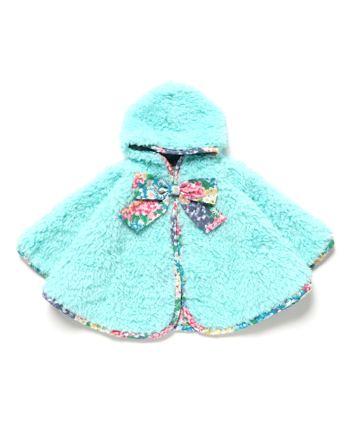 fafa(フェフェ)の「LYOV | ポンチョ(ポンチョ・キッズ・グレー/ピンク/ミント/ピンク系その他・S/M)」の3枚目の写真
