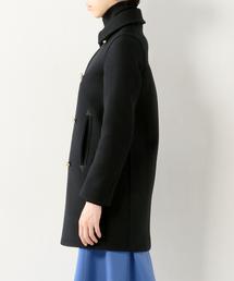 Drawer ドゥロワー ダッフルコート メルトンウール 黒 40 DRAWER (ドゥロワー) ダッフルコート ブラック サイズ:表記無し