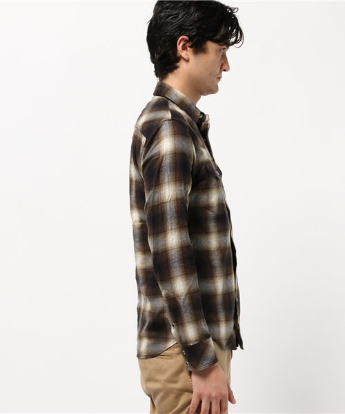 JACKROSE(ジャックローズ)の「プレミアムシャギーチェックWTシャツ(シャツ/ブラウス・メンズ・ブラウン/レッド・M/L)」の3枚目の写真