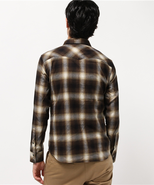 JACKROSE(ジャックローズ)の「プレミアムシャギーチェックWTシャツ(シャツ/ブラウス・メンズ・ブラウン/レッド・M/L)」の4枚目の写真
