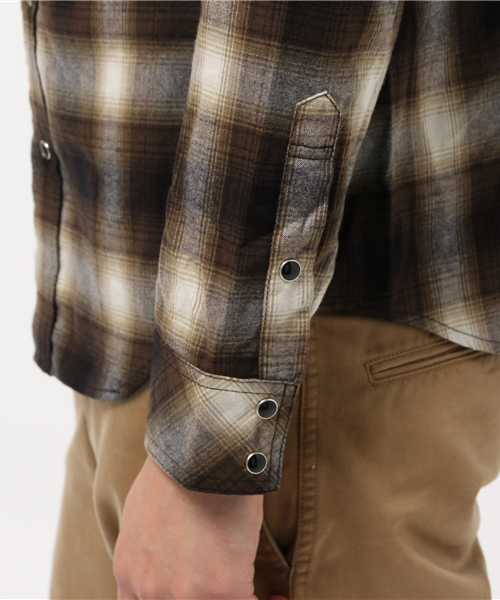JACKROSE(ジャックローズ)の「プレミアムシャギーチェックWTシャツ(シャツ/ブラウス・メンズ・ブラウン/レッド・M/L)」の6枚目の写真