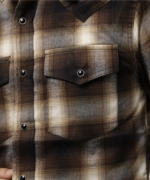 JACKROSE(ジャックローズ)の「プレミアムシャギーチェックWTシャツ(シャツ/ブラウス・メンズ・ブラウン/レッド・M/L)」の8枚目の写真