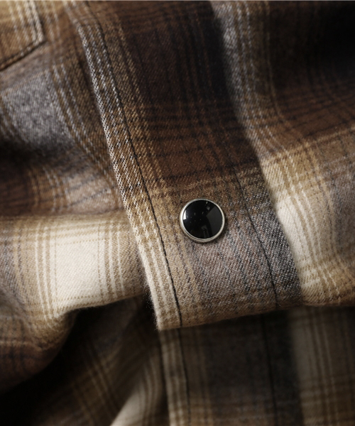 JACKROSE(ジャックローズ)の「プレミアムシャギーチェックWTシャツ(シャツ/ブラウス・メンズ・ブラウン/レッド・M/L)」の9枚目の写真