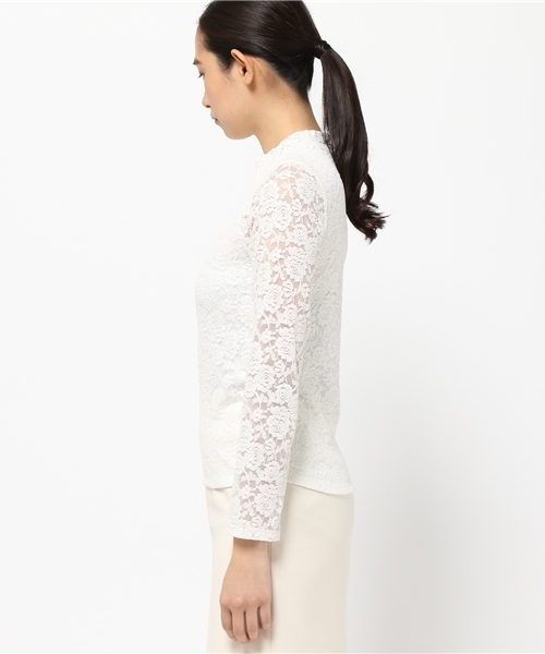 archives（アルシーヴ）の「総レース ハイネックプルオーバー（Tシャツ/カットソー・レディース・ブラウン/ブラック/オフホワイト/ピンク・MEDIUM）」の6枚目の写真